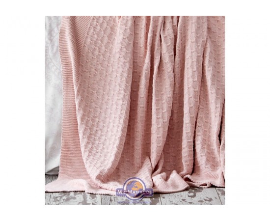 Набор постельного белья с пледом Karaca Home - Desire 2020-1 pudra пудра евро