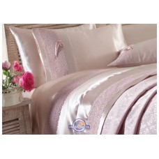 Набор постельного белья с покрывалом пике Karaca Home - Tugce g. kurusu 2016 розовый евро