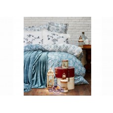 Набор постельного белья с покрывалом Karaca Home - Mathis turquise 2017-1 бирюзовый евро
