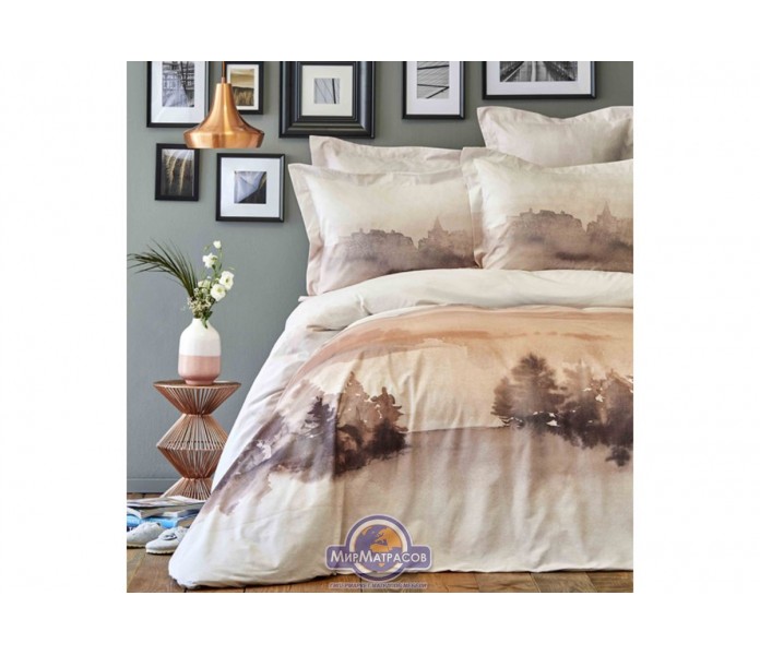 Постельное белье Karaca Home ранфорс - Lindara blush 2019-1 пано евро
