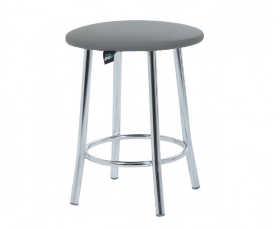 Табурет Талли хром Кожзам серый