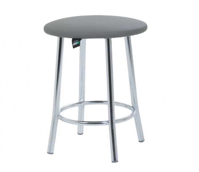 Табурет Талли хром Кожзам серый