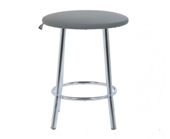 Табурет Талли хром Кожзам серый
