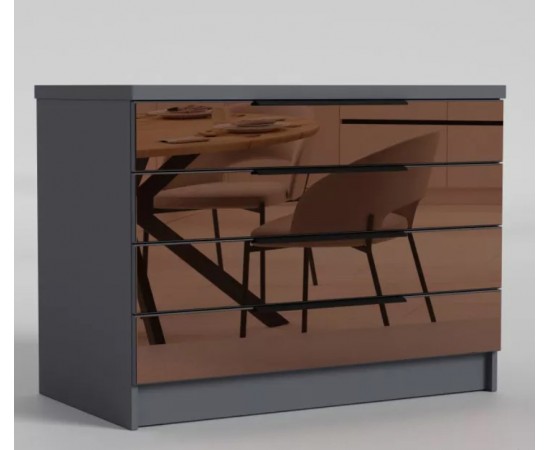 Комод Matroluxe зеркальный 1000 Noir / Нуар Комод Matroluxe зеркальный 1000 Noir / Нуар