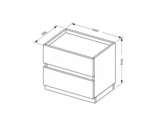 Тумба прикроватная Дуо 2 ящ