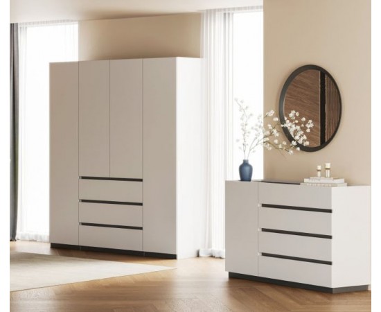 Шкаф Дуо 4дв 3 ящика