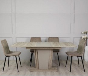 Стол AVALON D / L дуб крафт серый / латте