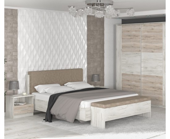 Кровать Mebel Service Ким дуб крафт белый