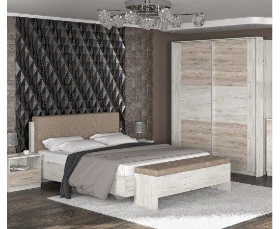 Кровать Mebel Service Ким дуб крафт белый