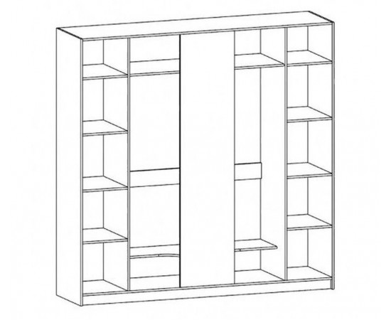 Шкаф Mebel Service Барокко 5дв береза тундра