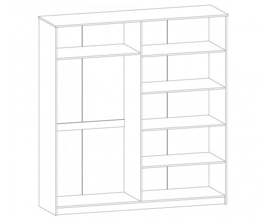 Шкаф Mebel Service Ева 4дв венге