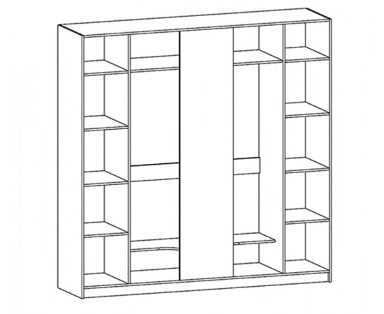 Шкаф Mebel Service Милано 5дв береза тундра