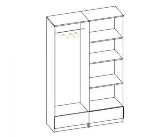 Шкаф Mebel Service Соната 4дв дуб самоа