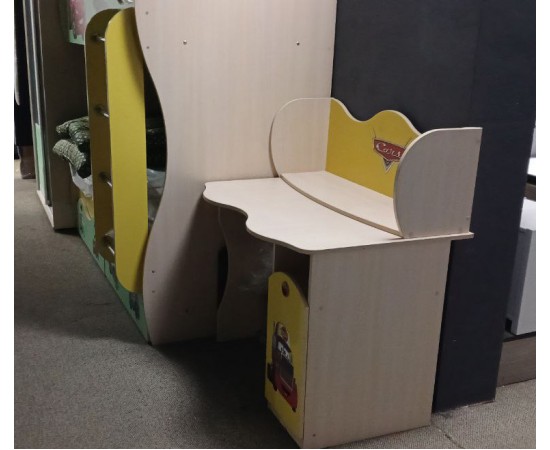 Детский комплект Волна Шкаф + кровать + стол + полка навесная