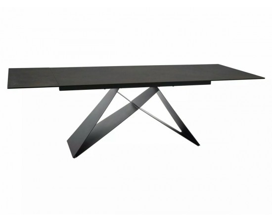 Стол WESTIN CERAMIC 160(240)x90 коричневый OSSIDO BRUNO / черный мат