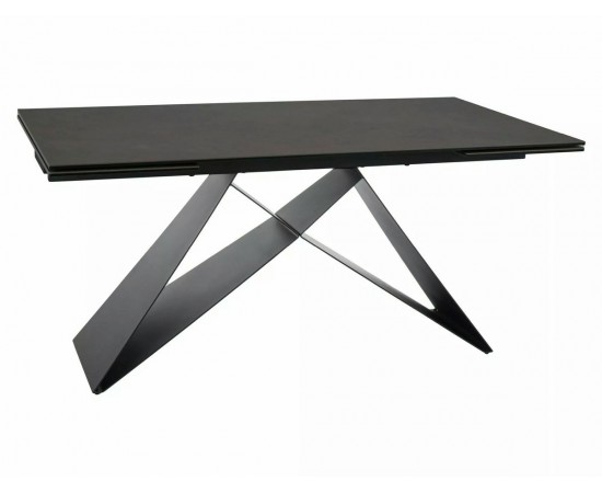 Стол WESTIN CERAMIC 160(240)x90 коричневый OSSIDO BRUNO / черный мат