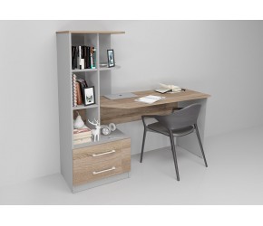Стол письменный DEXTER L 1586*1515 серый униколор / дуб сонома трюфель