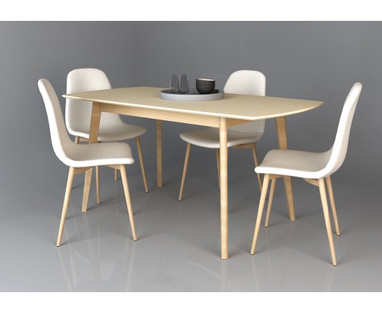 Стол EXEN ІІ 120(160)х80 дерево / кремовый