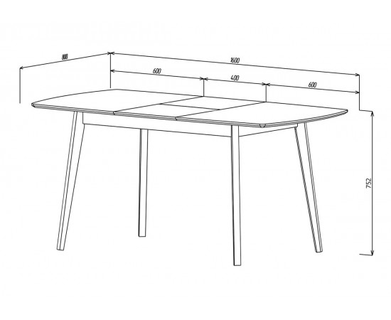 Стол EXEN ІІ 120(160)х80 дерево / кремовый