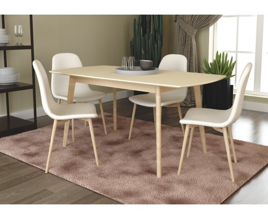 Стол EXEN ІІ 120(160)х80 дерево / кремовый