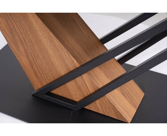 Стол GENESIS 180(240)x90 черный / черный / ясень