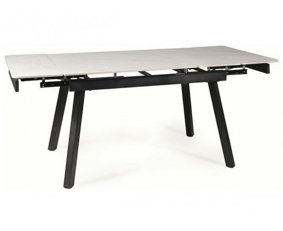 Стол JOHN 150(210)x90 белый / черный каркас 