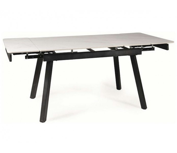 Стол JOHN 150(210)x90 белый / черный каркас 