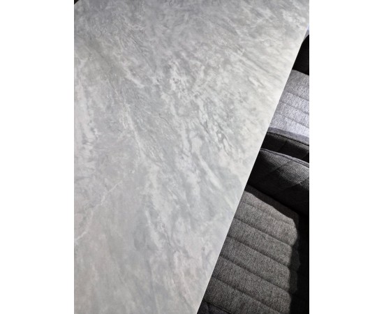 Стол NORMAN CERAMIC 140х90 Muie White глянец / черный каркас
