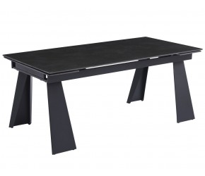 Стол ARNOLD CERAMIC 180(240)х90 Wic dark grey мат / черный каркас