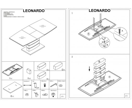 Стол LEONARDO дуб 140(180)x80
