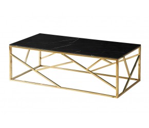 Журнальный столик ESCADA A II черный эф.мрамора / золото 120x60