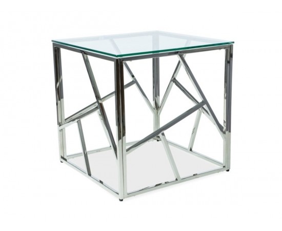 Журнальный столик ESCADA B прозрачный / серебряный 55x55