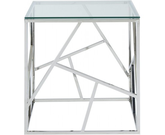 Журнальный столик ESCADA B прозрачный / серебряный 55x55
