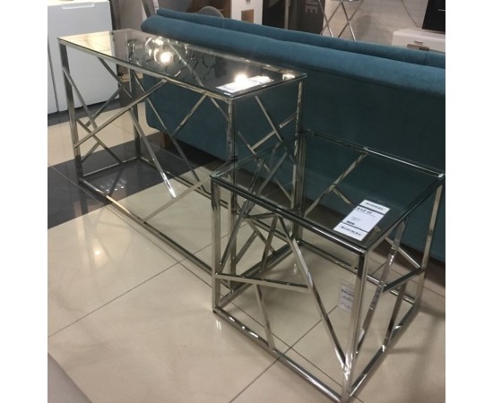 Журнальный столик ESCADA B прозрачный / серебряный 55x55