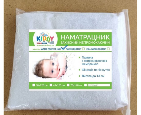 Детский наматрасник Eurosleep Kiddy Water Protect Easy с резинками по углам