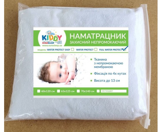 Детский наматрасник Eurosleep Kiddy Full Water Protect c бортом по периметру