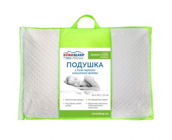 Подушка Eurosleep Memory classic medium / Мемори классик медиум