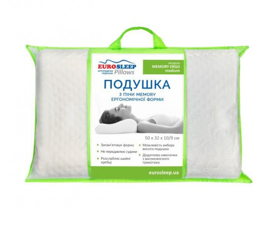 Подушка Eurosleep Memory ergo medium / Мемори эрго медиум