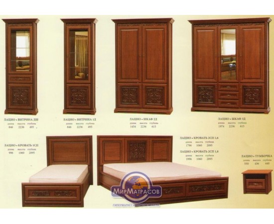 Надставка Витрина 1.8 Світ Меблів "Лацио"